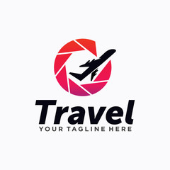 travel plane logo design