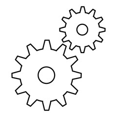 gears machine isolated icon