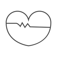 heart with cardiogram