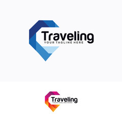 travel plane logo design