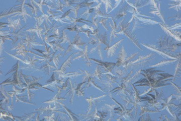 winter drawing on glass