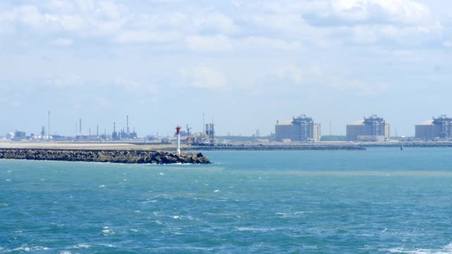 Oil refinery and LNG terminal in the Port of Dunkerque, France