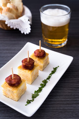 Spanish tortilla with sausage