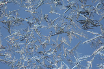 winter drawing on glass