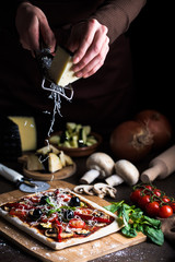 vegetable pizza and its ingredients