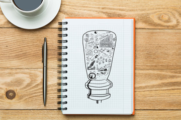 Coffee cup for fresh idea