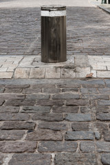iron bollard, as traffic barrier in Dutch street, The Netherlands