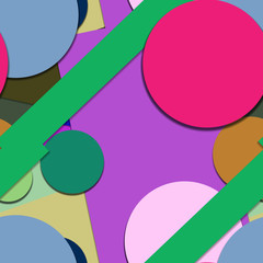 Flat material design - Creative vector trend seamless