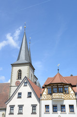 Fototapeta na wymiar Kirche St. Kilian in Hassfurt
