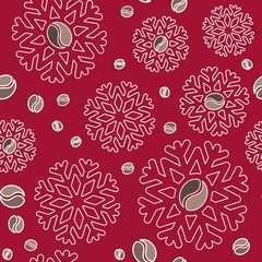 coffee grain and snow