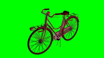 Fototapeta na wymiar Bicycle - isolated on green screen