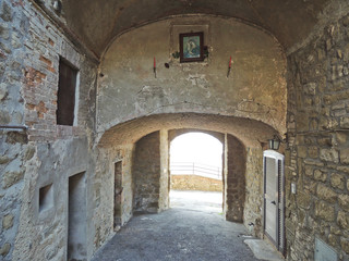 Fototapeta na wymiar Ancient arch of Civitella Benazzone, Umbria, Italy.