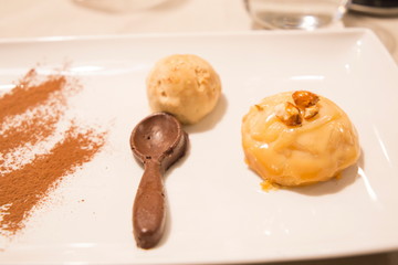 Gourmet dessert in hotel Teruel Spain
