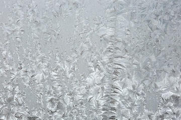 winter drawing on glass