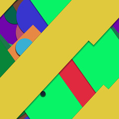 Flat material design - Creative vector trend seamless