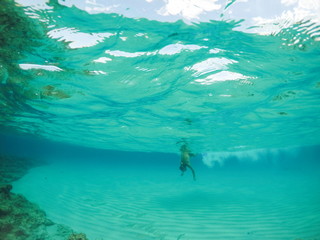 Fototapeta na wymiar Underwater image in Formentera Balearics Spain