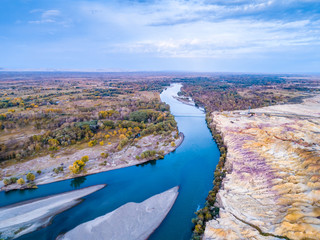 Burqin Yadan landform China also known as Colorful Beach Irtysh River Burqin County Altay...
