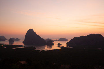 Sametnangshe landmark of Phangnga province at the south of Thailang