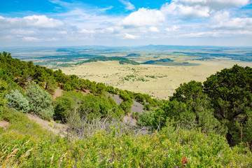 Fototapeta na wymiar View from Capulin Volcano National Monument in New Mexico, USA