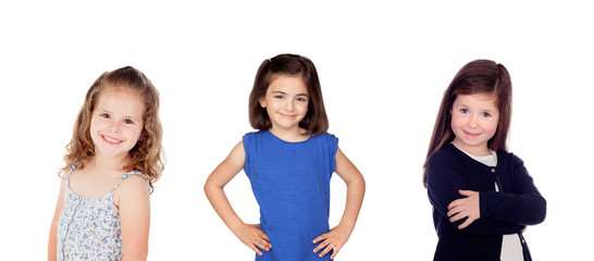 Obraz premium Three happy children girl