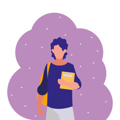 young boy student modeling