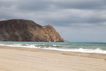 Carboneras town in Cabo de Gata natural park Almeria Andalusia Spain