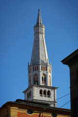 Fototapeta na wymiar Modena, Emilia Romagna, Italy, Ghirlandina tower, Unesco world heritage site