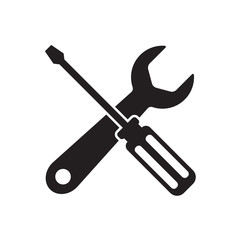 Vector icon tools isolated on white background. Vector illustration.