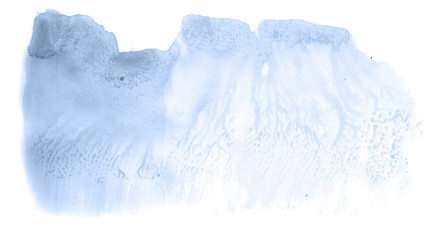 Abstract watercolor background hand-drawn on paper. Volumetric smoke elements. Navy blue color. For design, web, card, text, decoration, surfaces.