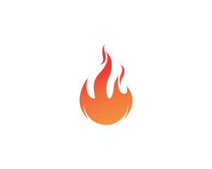 Fire flame Logo Template vector icon Oil, gas and energy logo concept