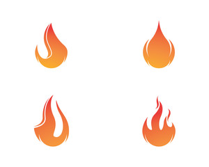 Fire flame Logo Template vector icon Oil, gas and energy logo concept