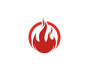 Fire flame Logo Template vector icon Oil, gas and energy logo concept