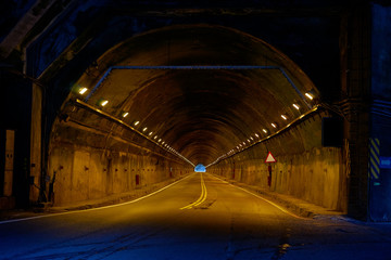 Fototapeta na wymiar Road scenic of Changchun shrine tunnel in Taroko national park in Hualien city, Taiwan.