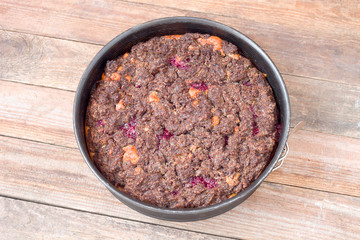 Streuselkuchen mit Mohn und Marmelade
