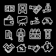 financial icon set