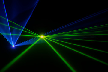 Fototapeta na wymiar Stage lights with laser