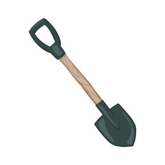 Shovel.Cartoon illustration.