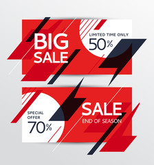 Sale banners design. Vector illustration.