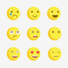 Emoji. Vector icons emoji. Expressionless emoji.