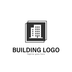 Building logo template design. Building logo with modern frame vector design