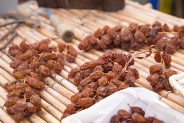 Dried grapes pansies of Alicante Spain