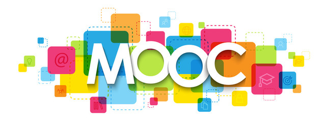 MOOC colorful typography banner