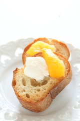 Mascarpone cheese on toast