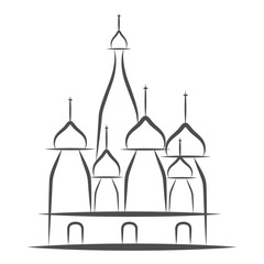 St Basil s Cathedral, Red Square, Moscow, Russia. Vector illustration eps 10