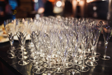 Glasses on the table