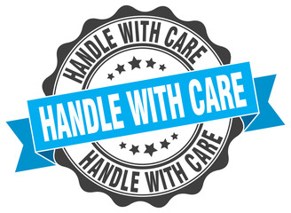 handle with care stamp. sign. seal