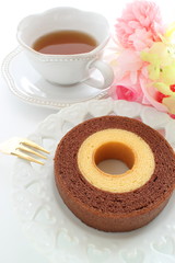 Germen confectionery, chocolate Baumkuchen cake