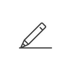 Bold pencil line icon. linear style sign for mobile concept and web design. Writing pen outline vector icon. Edit symbol, logo illustration. Pixel perfect vector graphics
