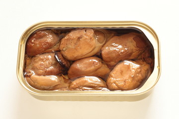 Canned food, smoked oyster