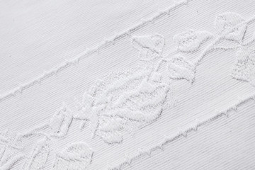 White cotton pique fabric texture